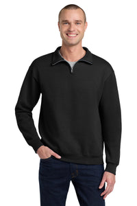 Jerzees - NuBlend 1/4-Zip Cadet Collar Sweatshirt - Black