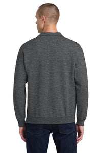Jerzees - NuBlend 1/4-Zip Cadet Collar Sweatshirt - Black Heather Back