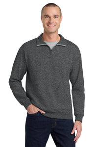 Jerzees - NuBlend 1/4-Zip Cadet Collar Sweatshirt - Black Heather