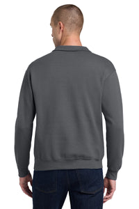 Jerzees - NuBlend 1/4-Zip Cadet Collar Sweatshirt - Charcoal Grey Back