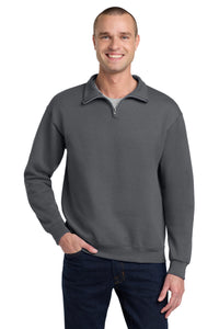 Jerzees - NuBlend 1/4-Zip Cadet Collar Sweatshirt - Charcoal Grey