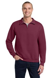 Jerzees - NuBlend 1/4-Zip Cadet Collar Sweatshirt - Maroon