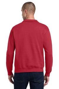 Jerzees - NuBlend 1/4-Zip Cadet Collar Sweatshirt - True Red Back