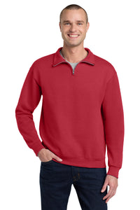Jerzees - NuBlend 1/4-Zip Cadet Collar Sweatshirt - True Red