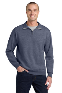 Jerzees - NuBlend 1/4-Zip Cadet Collar Sweatshirt - Vintage Heather Navy