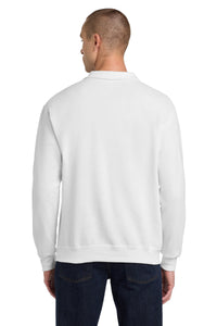 Jerzees - NuBlend 1/4-Zip Cadet Collar Sweatshirt - White Back