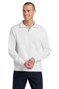 Jerzees - NuBlend 1/4-Zip Cadet Collar Sweatshirt - White
