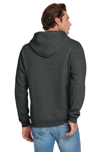 Jerzees NuBlend Pullover Hooded Sweatshirt - Black Heather Back