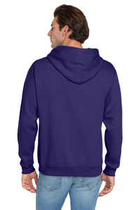 Jerzees NuBlend Pullover Hooded Sweatshirt - Deep Purple Back