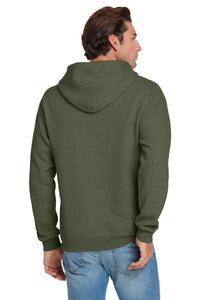 Jerzees NuBlend Pullover Hooded Sweatshirt - Military Green Heather Back