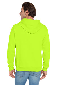 Jerzees NuBlend Pullover Hooded Sweatshirt - Safety Green Back
