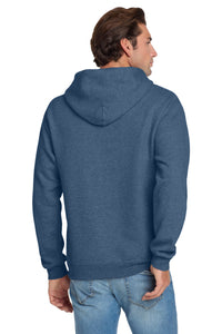 Jerzees NuBlend Pullover Hooded Sweatshirt - Vintage Heather Blue Back