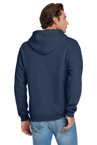Jerzees NuBlend Pullover Hooded Sweatshirt - Vintage Heather Navy Back