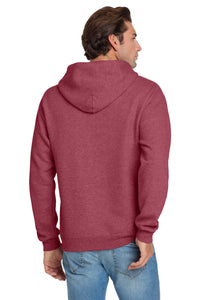 Jerzees NuBlend Pullover Hooded Sweatshirt - Vintage Heather Red Back