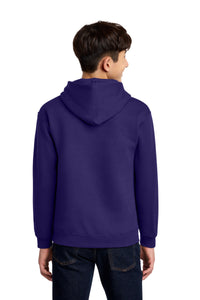 Jerzees - Youth NuBlend Pullover Hooded Sweatshirt - Deep Purple Back