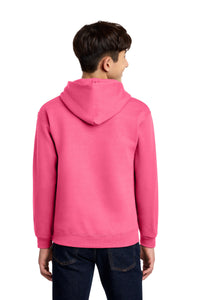 Jerzees - Youth NuBlend Pullover Hooded Sweatshirt - Neon Pink Back