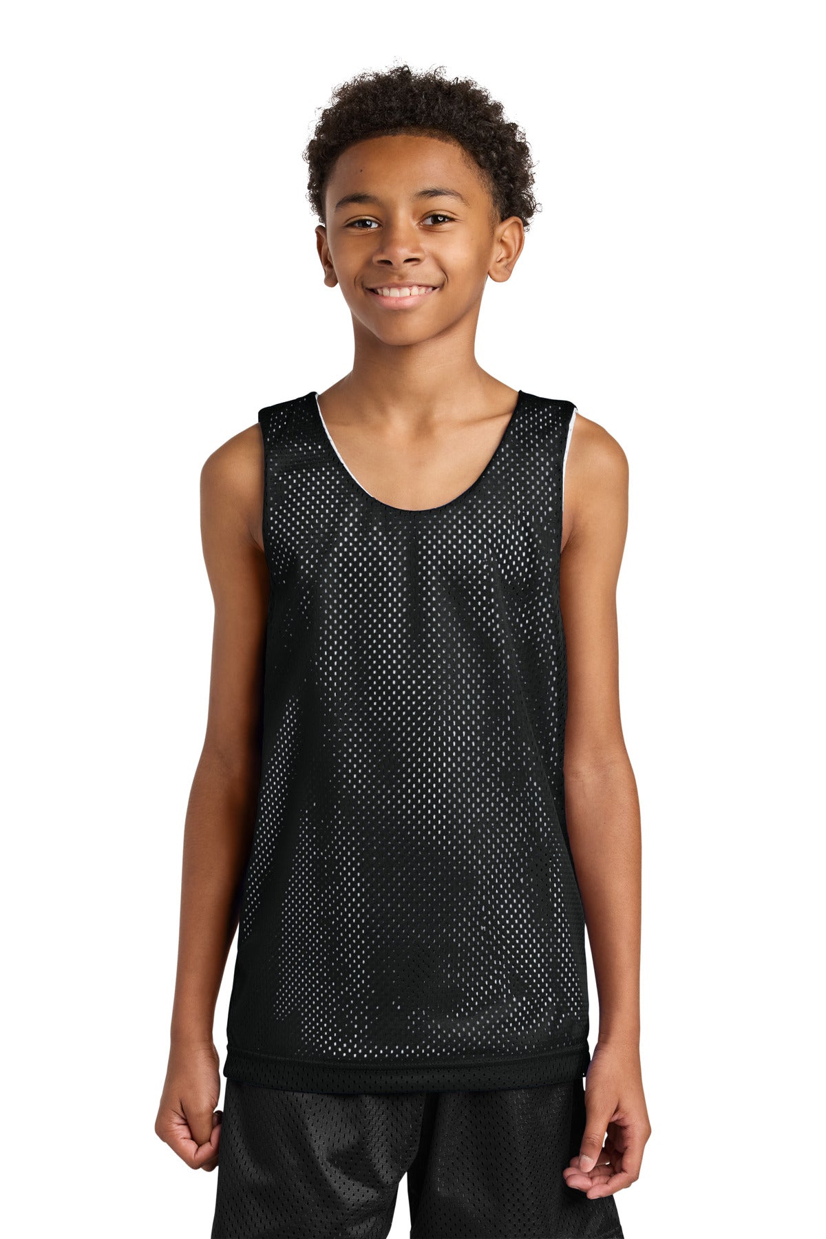 A4 Sprint Youth Reversible Mesh Tank A4N2206 - Black/ White