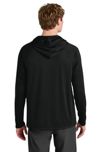 A4 Cooling Performance Long Sleeve Hooded Tee A4N3409 - Black Back