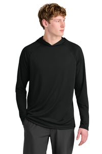 A4 Cooling Performance Long Sleeve Hooded Tee A4N3409 - Black