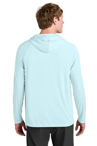 A4 Cooling Performance Long Sleeve Hooded Tee A4N3409 - Pastel Blue Back