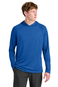A4 Cooling Performance Long Sleeve Hooded Tee A4N3409 - Royal