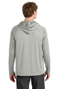A4 Cooling Performance Long Sleeve Hooded Tee A4N3409 - Silver Back