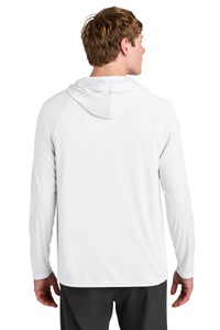 A4 Cooling Performance Long Sleeve Hooded Tee A4N3409 - White Back