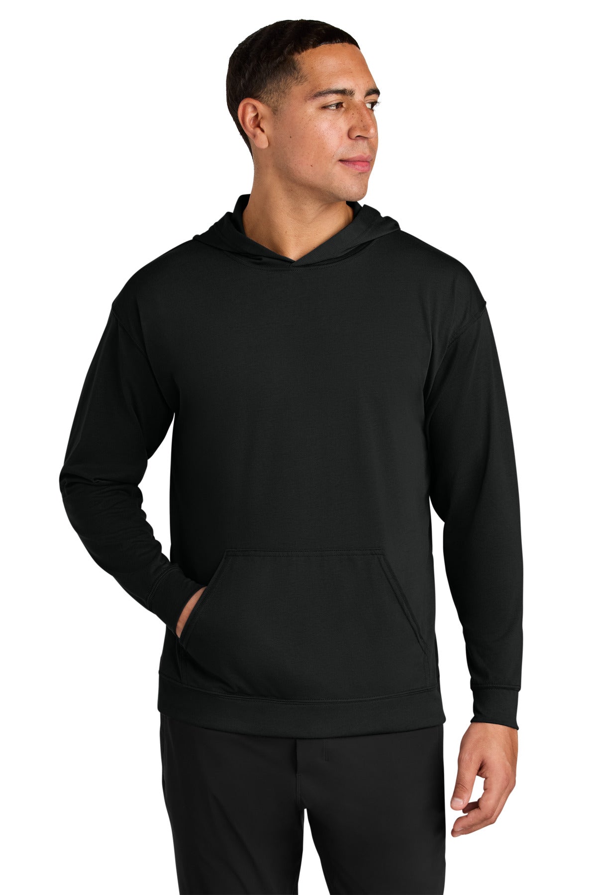 A4 Softek Long Sleeve Hooded Tee A4N3528 - Black