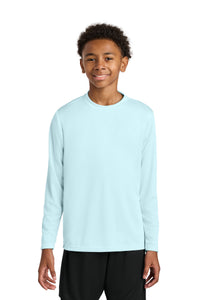A4 Youth Cooling Performance Long Sleeve Tee A4NB3165 - Pastel Blue