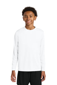 A4 Youth Cooling Performance Long Sleeve Tee A4NB3165 - White