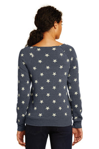 DISCONTINUED Alternative Women's Maniac Eco -Fleece Sweatshirt - Stars Back