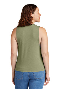 Allmade Women's Tri-Blend Muscle Tank AL2020 - Olive You Green Back