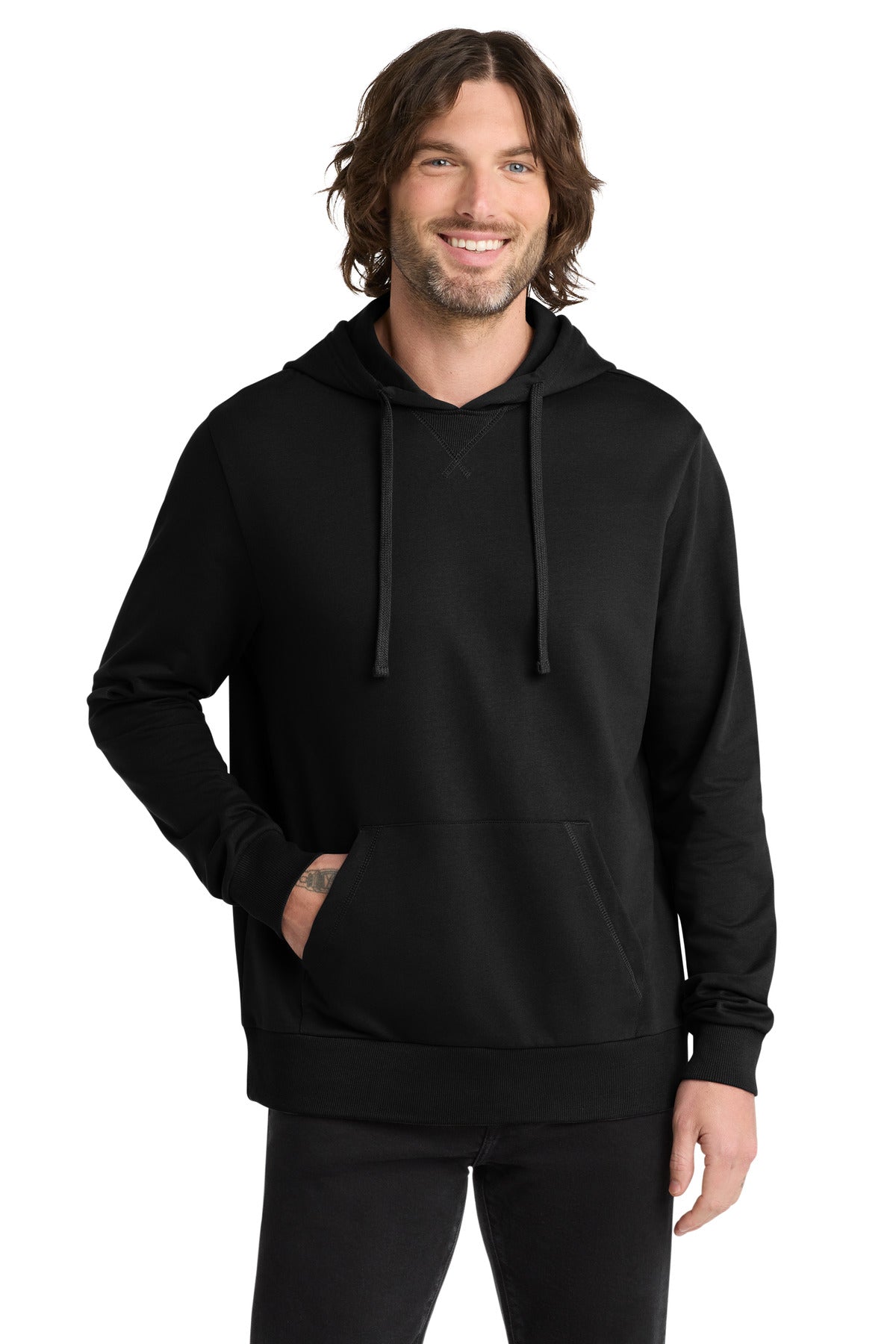 Allmade Unisex Organic French Terry Pullover Hoodie AL4000 - Deep Black