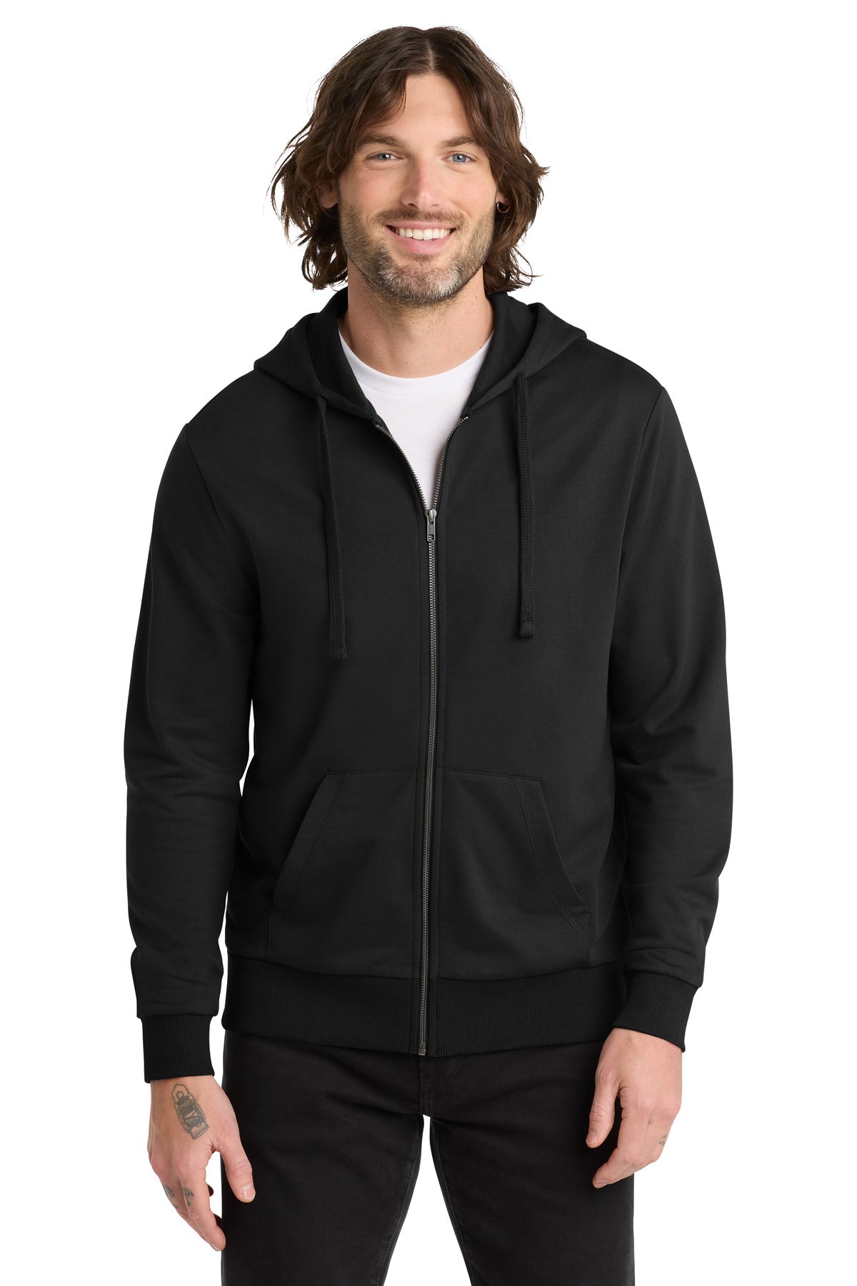 Allmade Unisex Organic French Terry Full-Zip Hoodie AL4002 - Deep Black