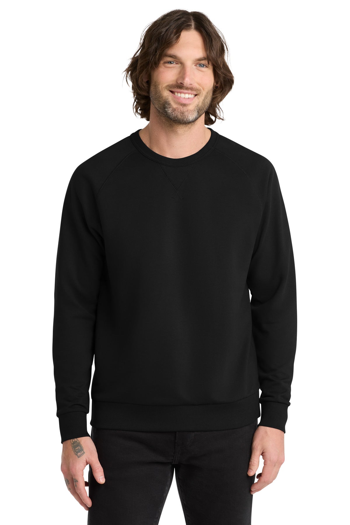 Allmade Unisex Organic French Terry Crewneck Sweatshirt AL4004 - Deep Black