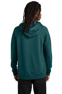 Allmade Unisex Organic CVC Fleece Pullover Hoodie AL5000 - Deep Sea Green Back
