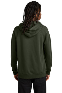 Allmade Unisex Organic CVC Fleece Pullover Hoodie AL5000 - Herb Green Back
