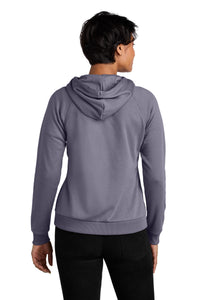 Allmade Women's Organic CVC Fleece Full-Zip Hoodie AL5003 - Cosmic Purple Back