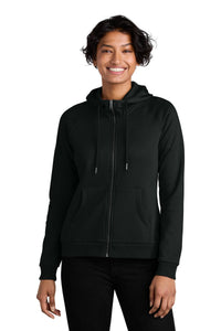 Allmade Women's Organic CVC Fleece Full-Zip Hoodie AL5003 - Deep Black
