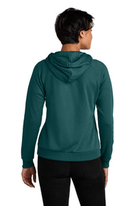 Allmade Women's Organic CVC Fleece Full-Zip Hoodie AL5003 - Deep Sea Green Back