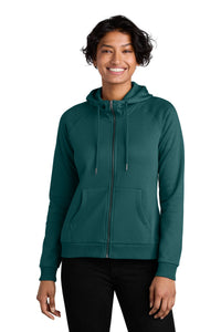Allmade Women's Organic CVC Fleece Full-Zip Hoodie AL5003 - Deep Sea Green