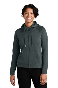 Allmade Women's Organic CVC Fleece Full-Zip Hoodie AL5003 - Terrain Grey Heather
