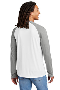 Allmade Unisex Tri-Blend Long Sleeve Colorblock Raglan AL6009 - Aluminum Grey/ Bright White Back