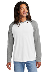 Allmade Unisex Tri-Blend Long Sleeve Colorblock Raglan AL6009 - Aluminum Grey/ Bright White