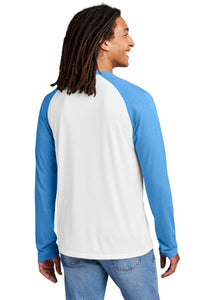 Allmade Unisex Tri-Blend Long Sleeve Colorblock Raglan AL6009 - Azure Blue/ Bright White Back
