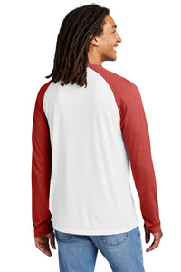 Allmade Unisex Tri-Blend Long Sleeve Colorblock Raglan AL6009 - Rise Up Red/ Bright White Back
