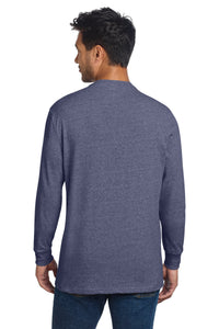 Allmade Unisex Long Sleeve Recycled Blend Tee AL6204 - Salvaged Navy Heather Back