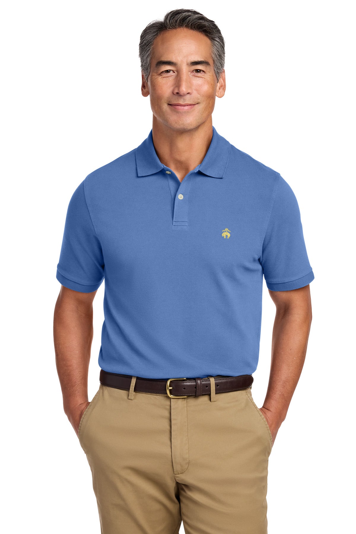 Brooks Brothers Pima Cotton Pique Polo BB18200 - Charter Blue