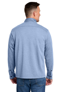 Brooks Brothers Mid-Layer Stretch 1/2-Button BB18202 - Aegean Blue Heather Back