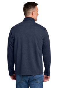 Brooks Brothers Mid-Layer Stretch 1/2-Button BB18202 - Navy Blazer Heather Back